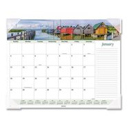 PRODUCTS | AT-A-GLANCE 12-Month (Jan-Dec): 2026 22 in. x 17 in. Seascape Panoramic Photography Seascape Panoramic Desk Pad - White Sheets, Clear Corners