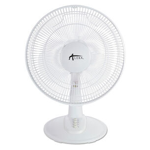 FLOOR FANS | Alera 3-Speed 12 in. Plastic Oscillating Desk Fan - White