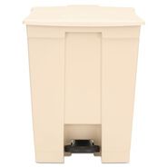 TRASH WASTE BINS | Rubbermaid Commercial 23 Gallon Polyethylene Step-On Receptacle - Beige