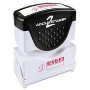 PRODUCTS | ACCUSTAMP2 1.63 in. x 0.5 in. REVISED Pre-Inked Shutter Stamp - Red