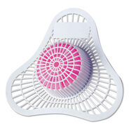 PRODUCTS | HOSPECO 01901 Health Gards Urinal Screen with Non-Para Block - Cherry Scent/White/Pink (1-Dozen)