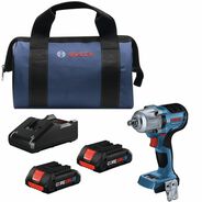 IMPACT DRIVERS | Factory Reconditioned Bosch 18V Lithium-Ion Brushless Connected-Ready 1/2 in. Cordless Mid-Torque Impact Wrench Kit with Friction Ring and Thru-Hole (4 Ah)