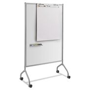 OFFICE PRESENTATION SUPPLIES | Safco 42 in. x 21.5 in. x 72 in. Impromptu Magnetic Whiteboard Collaboration Screen - Gray/White