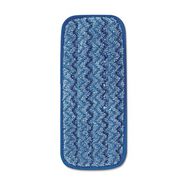 MOPS | Rubbermaid Commercial 13.75 in. x 5.5 in. x 0.5 in. Microfiber Wall/Stair Wet Mopping Pad - Blue