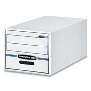 BOXES AND BINS | Bankers Box 16.75 in. x 19.5 in. x 11.5 in. STOR/DRAWER Basic Space-Savings Storage Drawers for Legal Files - White/Blue (6/Carton)