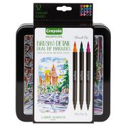 WASHABLE MARKERS | Crayola Brush and Detail Dual Ended Extra-Fine Markers - Assorted Colors (16/Set)