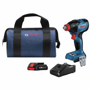 DOLLARS OFF | Bosch 18V Brushless Lithium-Ion 1/4 in. and 1/2 in. Cordless 2-in-1 Bit/Socket Impact Driver/Wrench Kit (4 Ah)