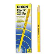 PENS PENCILS AND MARKERS | Dixon X00073 China Marker - Yellow (1-Dozen)