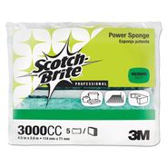 SPONGES AND SCRUBBERS | Scotch-Brite PROFESSIONAL 3000CC 2.8 in. x 4.5 in. 0.6 in. Thick Power Sponge - Blue/Teal (5/Pack)