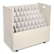 OFFICE FILING CABINETS AND SHELVES | Safco 30.25 in. x 15.75 in. x 29.25 in. 50 Compartments Laminate Mobile Roll Files - Putty