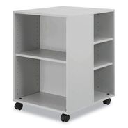 MATERIAL HANDLING | Durable 311310 20.79 in. x 23.31 in. x 29.45 in. 6 Shelves Wood Flexible Multi-Functional Cart for Office Storage - Gray