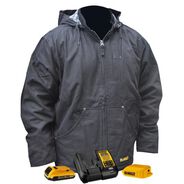 HEATED GEAR | Dewalt 20V MAX Lithium-Ion Heavy Duty Heated Work Jacket Kit - Small, Black (2 Ah)