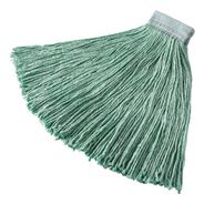 MOPS | Rubbermaid Commercial FGF13700GR00 24 oz. Non-Launderable Cotton/Synthetic Cut-End Wet Mop Heads - Green