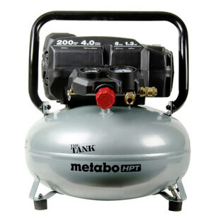PORTABLE AIR COMPRESSORS | Metabo HPT THE TANK 1.3 HP 6 Gallon Portable Pancake Air Compressor