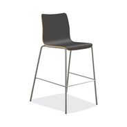 OFFICE CHAIRS | HON Ruck 30 in. Seat Height Supports Up to 300 lbs. Laminate Stool - Charcoal Seat/Back, Silver Base