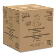 FACILITY MAINTENANCE SUPPLIES | Dart 90HT1R 9 in. x 9 in. x 3 in. Foam Hinged Lid Containers - White (200/Carton)