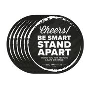 PRODUCTS | Tabbies BeSafe Messaging 12 in. Floor Decals - Black/White (6/Pack)