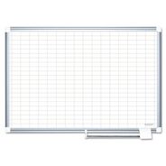PRODUCTS | MasterVision 72 in. x 48 in. Board 1 x 2 Grid Magnetic Dry Erase Planning Board - White Porcelain Steel Surface, Silver Aluminum Frame