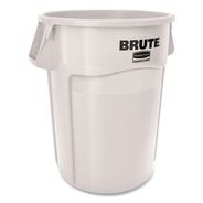 TRASH WASTE BINS | Rubbermaid Commercial BRUTE 44 Gallon Vented Round Resin Container - White (4/Carton)