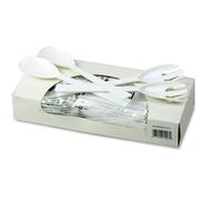 PRODUCTS | Tablemate 9.5 in. Table Set Plastic Serving Forks and Spoons - White (48/Pack)