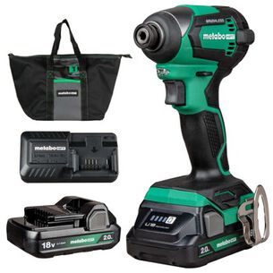 IMPACT DRIVERS | Metabo HPT 18V MultiVolt Brushless Lithium-Ion Cordless Impact Driver Kit with 2 Batteries (2 Ah)