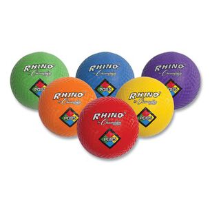 OUTDOOR GAMES | Champion Sports 8.5 in. Diameter Playground Ball Set - Assorted (6/Set)