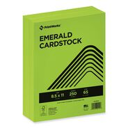 FACILITY MAINTENANCE SUPPLIES | PrintWorks Professional 8.5 in. x 11 in. 65 lbs. Text Weight Color Cardstock - Emerald Green (1-Ream)
