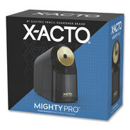 PENCIL SHARPENERS | X-ACTO 4 in. x 8 in. x 7.5 in. AC-Powered Mighty Pro Electric Pencil Sharpener - Black/Gold/Smoke