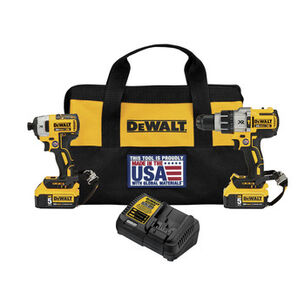 PRODUCTS | Dewalt 20V MAX XR Hammer Drill/Impact Driver Combo Kit with (2) 5 Ah Batteries