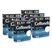 CLEANING AND SANITATION | Cottonelle 55699 Ultra CleanCare 1-Ply Septic Safe Mega Rolls Strong Tissue Toilet Paper - White (36/Carton)