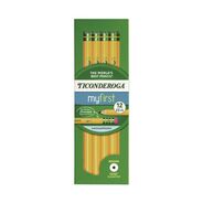PENCILS | Dixon X13308 Ticonderoga Beginners HB (No. 2) Woodcase Pencil with Eraser and Microban Protection - Black Lead/Yellow Barrel (1-Dozen)