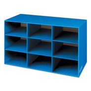 OFFICE AND OFFICE SUPPLIES | Bankers Box 28.25 in. x 13 in. x 16 in. 9-Compartment Classroom Literature Sorter - Blue (4/Carton)