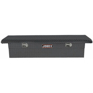 AUTOMOTIVE ESSENTIALS | JOBOX Aluminum Single Lid Low-Profile Full-size Crossover Truck Box (Black)