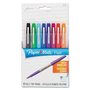 PRODUCTS | Paper Mate Flair Felt Tip 0.4 mm Stick Porous Point Pen - Assorted Ink and Barrel Colors/Extra-Fine (8-Piece/Set)