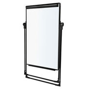 PRODUCTS | MasterVision EA14000583MV 28.5 in. x 37.5 in. Folds-to-a-Table Melamine Easel - White Surface/Black Steel Frame