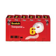 TAPES AND ADHESIVES | Scotch 0.75 in. x 83.33 ft. 1 in. Core Tape - Transparent (6/Pack)