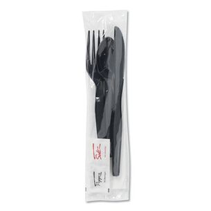 PRODUCTS | Dixie Wrapped Fork/Knife/Spoon/Napkin Packets - Black (250/Carton)