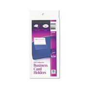 DESK ACCESSORIES AND OFFICE ORGANIZERS | Avery 3.5 in. x 2 in. Self-Adhesive Top-Load Business Card Holders - Clear (10/Pack)