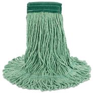MOPS | Boardwalk 5 in. Super Loop Cotton/Synthetic Fiber Wet Mop Head - Medium, Green (12/Carton)
