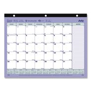 PRODUCTS | Brownline 11 in. x 8.5 in. 13-Month (Jul 2025-2026) Academic Binder-Insertable Desk Pad Calendar - White/Blue/Green Sheets