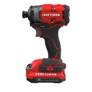 IMPACT DRIVERS | Craftsman V20 MAX Brushless Lithium-Ion 1/4 in. Cordless Impact Driver Kit with 2 Batteries (1.5 Ah)