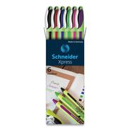 PRODUCTS | Schneider Xpress Fineliner Fine 0.8 millimeter Stick Porous Point Pen - Assorted Ink and Barrel Colors (6/Pack)