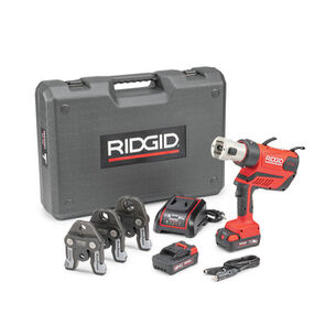  | Ridgid RP 350 Cordless Press Tool Kit with Battery and 1/2 in. - 1 in. MegaPress Jaws