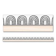 PRODUCTS | Carson-Dellosa 3 in. x 3 ft. Rainbows Straight Borders - Black/White/Cream (12/Pack)