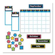 PRODUCTS | TREND 30-Piece 18 in. x 26.5 in. Bold Strokes Wipe-Off Calendar Bulletin Board Set - Assorted Colors