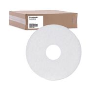 CLEANING CLOTHS | Boardwalk BWK4012WHI 12 in. Diameter Polishing Floor Pads - White (5/Carton)