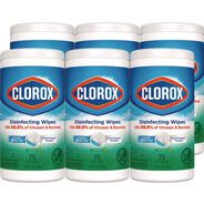 FACILITY MAINTENANCE SUPPLIES | Clorox 7 in. x 8 in. 1-Ply Disinfecting Wipes - Fresh Scent, White (450/Carton)