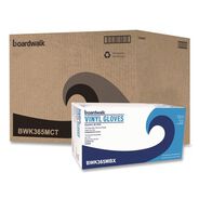 CLEANING GLOVES | Boardwalk 2.6 mil 9.5 in. Long Powder-Free General Purpose Vinyl Gloves - Medium, Clear (100/Box, 10 Boxes/Carton)