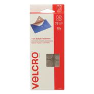 OFFICE AND OFFICE SUPPLIES | Velcro 0.63 in. Diameter Removable Adhesive Sticky-Back Fasteners - Clear (75/Pack)