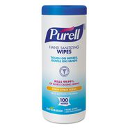HAND WIPES | PURELL 9111-12 5.78 in. x 7 in. Premoistened Hand Sanitizing Wipes - Fresh Citrus, White